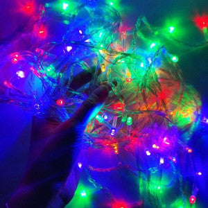 Cordão Pisca de Natal 100 Leds 10 metros Fio Transparente 8 Funções Decoração Para Árvores, Casa e Festas  LuvinCo