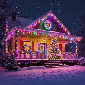 Cordão Pisca de Natal 100 Leds 10 metros Fio Transparente 8 Funções Decoração Para Árvores, Casa e Festas  LuvinCo