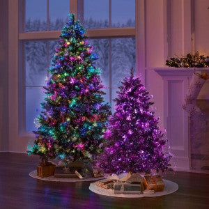 Cordão Pisca de Natal 100 Leds 10 metros Fio Transparente 8 Funções Decoração Para Árvores, Casa e Festas  LuvinCo