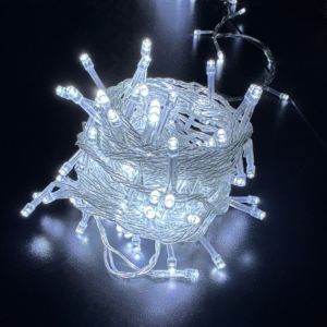 Cordão Pisca de Natal 300 Leds 30 metros Fio Transparente 8 Funções Decoração Para Árvores, Casa e Festas  LuvinCo