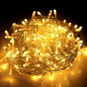 Cordão Pisca de Natal 500 Leds 50 metros Fio Transparente 8 Funções Decoração Para Árvores, Casa e Festas LuvinCo