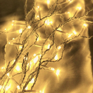 Cordão Pisca de Natal 500 Leds 50 metros Fio Transparente 8 Funções Decoração Para Árvores, Casa e Festas LuvinCo