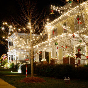 Cordão Pisca de Natal 500 Leds 50 metros Fio Transparente 8 Funções Decoração Para Árvores, Casa e Festas LuvinCo