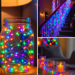 Pisca Pisca 100 Leds 10m Natal Smart Bluetooth USB 100 Controle 6 Funções IP65 Prova De Água LuvinCo