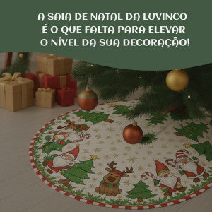 Saia Tapete Base Árvore De Natal Decoração Enfeite Natalino