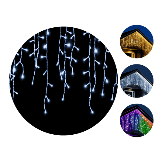 Cascata 400 Leds Pisca 8 Funções 10 Metros Luzes de Iluminação Perfeita Para Sua Fachada