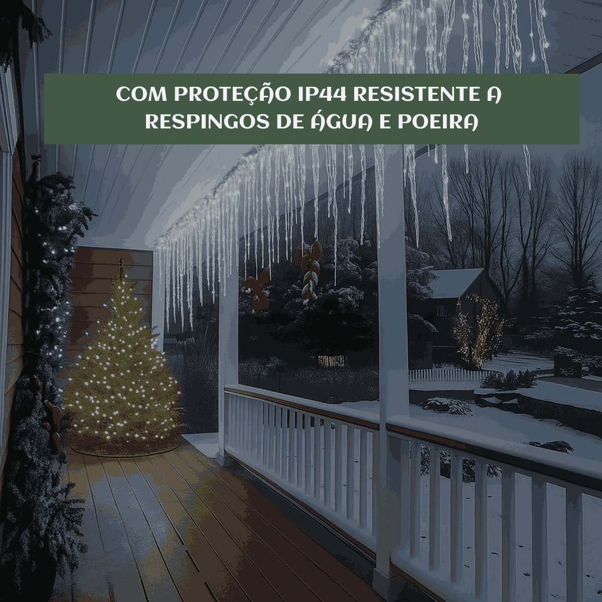 Cascata 400 Leds Pisca 8 Funções 10 Metros Luzes de Iluminação Perfeita Para Sua Fachada