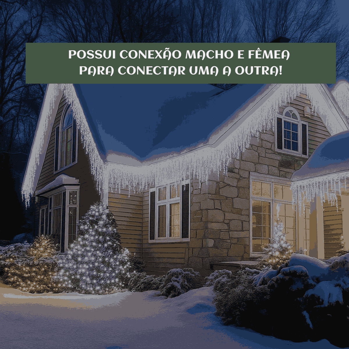 Cascata 400 Leds Pisca 8 Funções 10 Metros Luzes de Iluminação Perfeita Para Sua Fachada