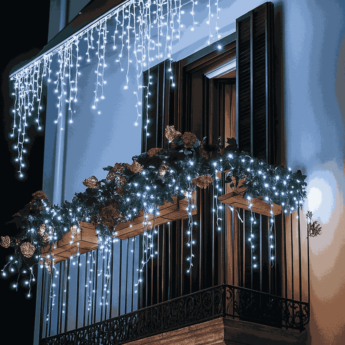 Cascata 400 Leds Pisca 8 Funções 10 Metros Luzes de Iluminação Perfeita Para Sua Fachada