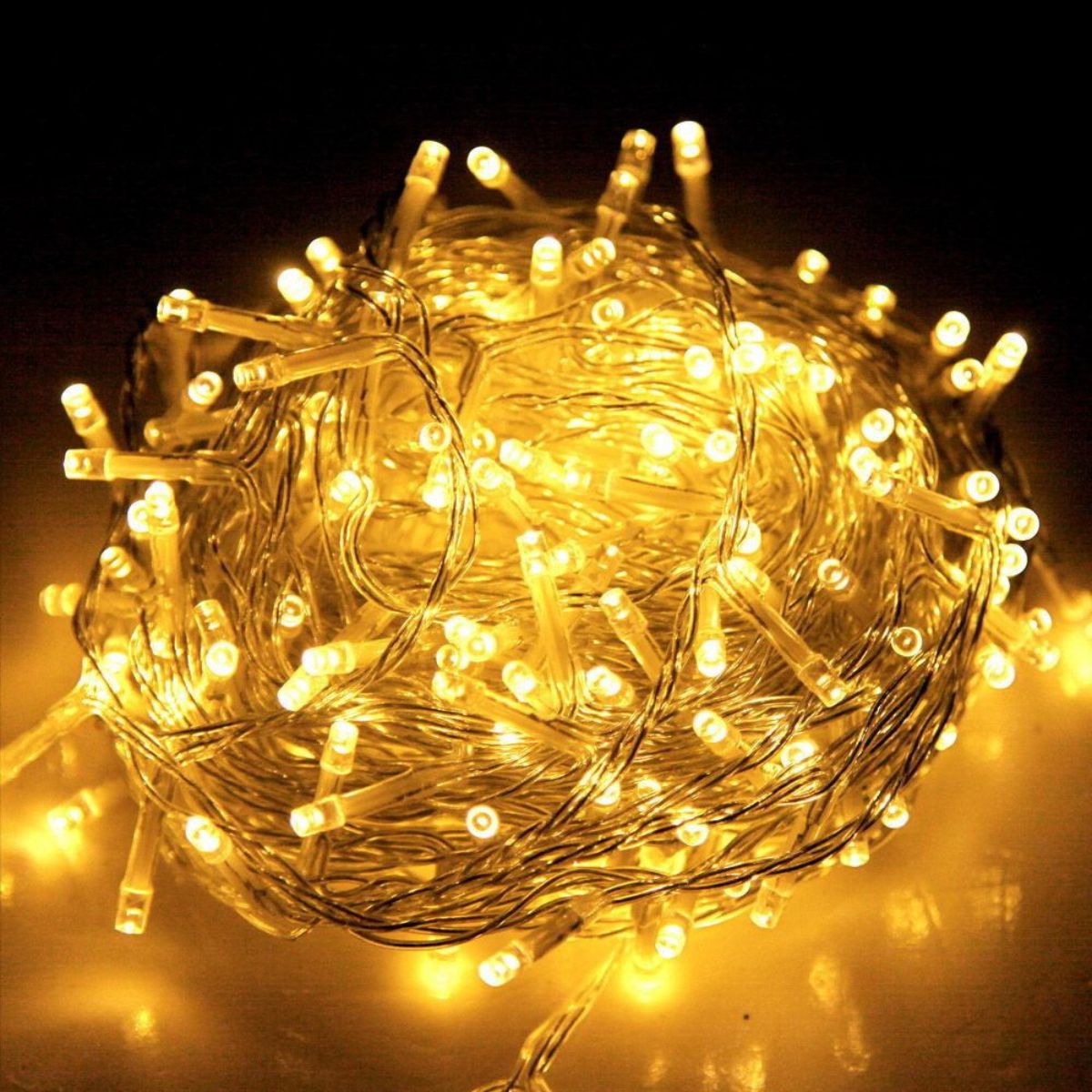 Cordão Pisca de Natal 500 Leds 50 metros Fio Transparente 8 Funções Decoração Para Árvores, Casa e Festas LuvinCo