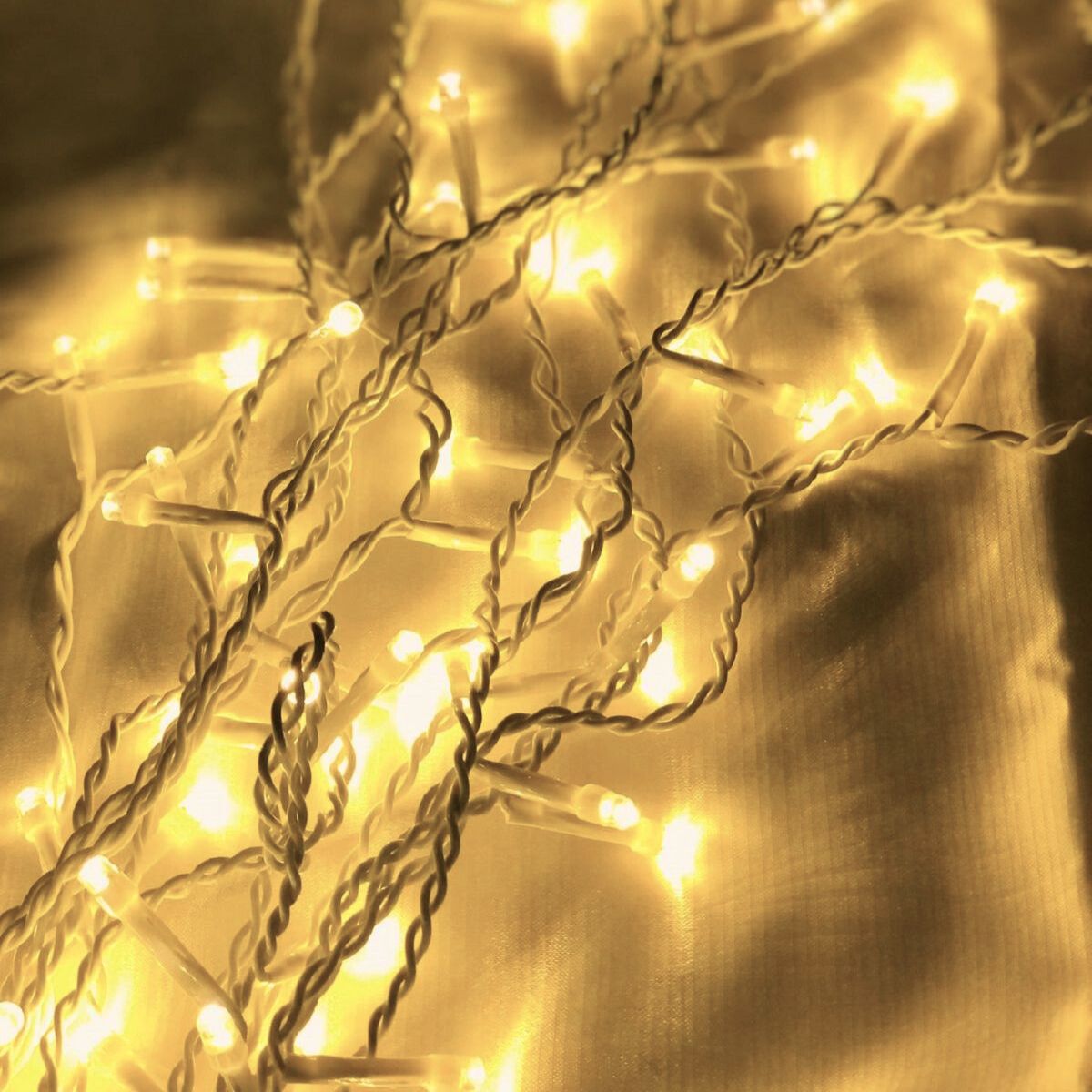 Cordão Pisca de Natal 500 Leds 50 metros Fio Transparente 8 Funções Decoração Para Árvores, Casa e Festas LuvinCo