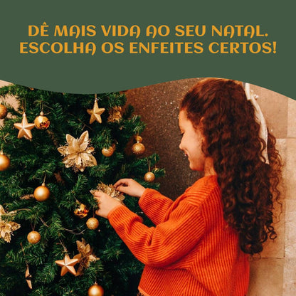 Kit C/6 Flor Enfeite Árvore De Natal Decoração Natalina Luxo LuvinCo