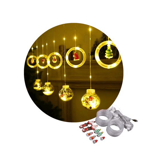 Pisca Cascata Varal 130Led 3,0m Circuito Bivolt USB Cordão Fio Fada e Figura A Prova De Água Decoração Natal LuvinCo
