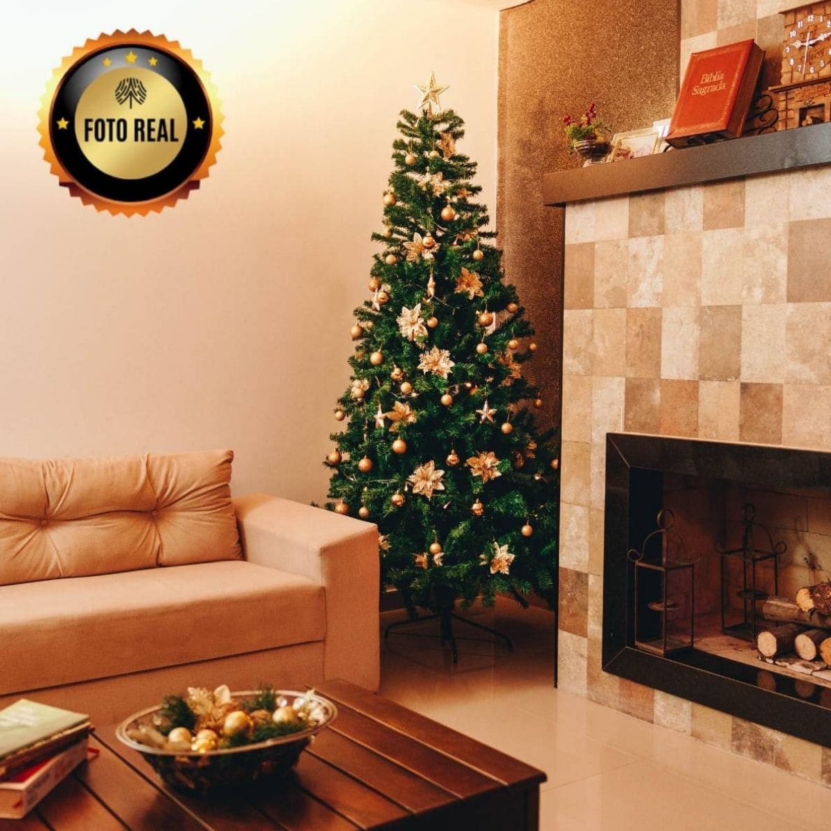 Árvore De Natal Pinheiro Canadense Luxo 2,70m 2000 Galhos Tradicional Verde Imperial Premium Grande Cheia LuvinCo