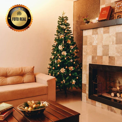 Árvore De Natal Pinheiro Canadense Luxo 2,70m 2000 Galhos Tradicional Verde Imperial Premium Grande Cheia LuvinCo