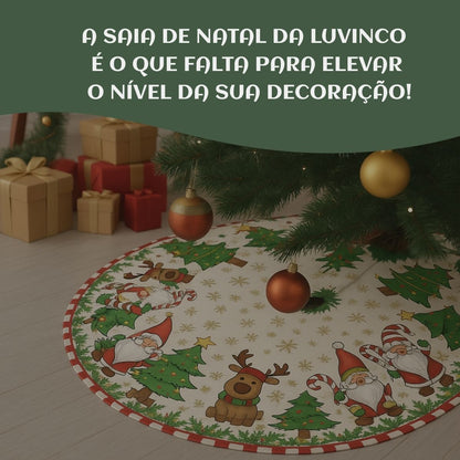 Saia Tapete Base Árvore De Natal Decoração Enfeite Natalino