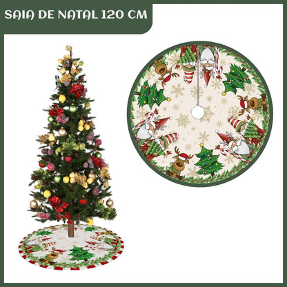 Saia Tapete Base Árvore De Natal Decoração Enfeite Natalino