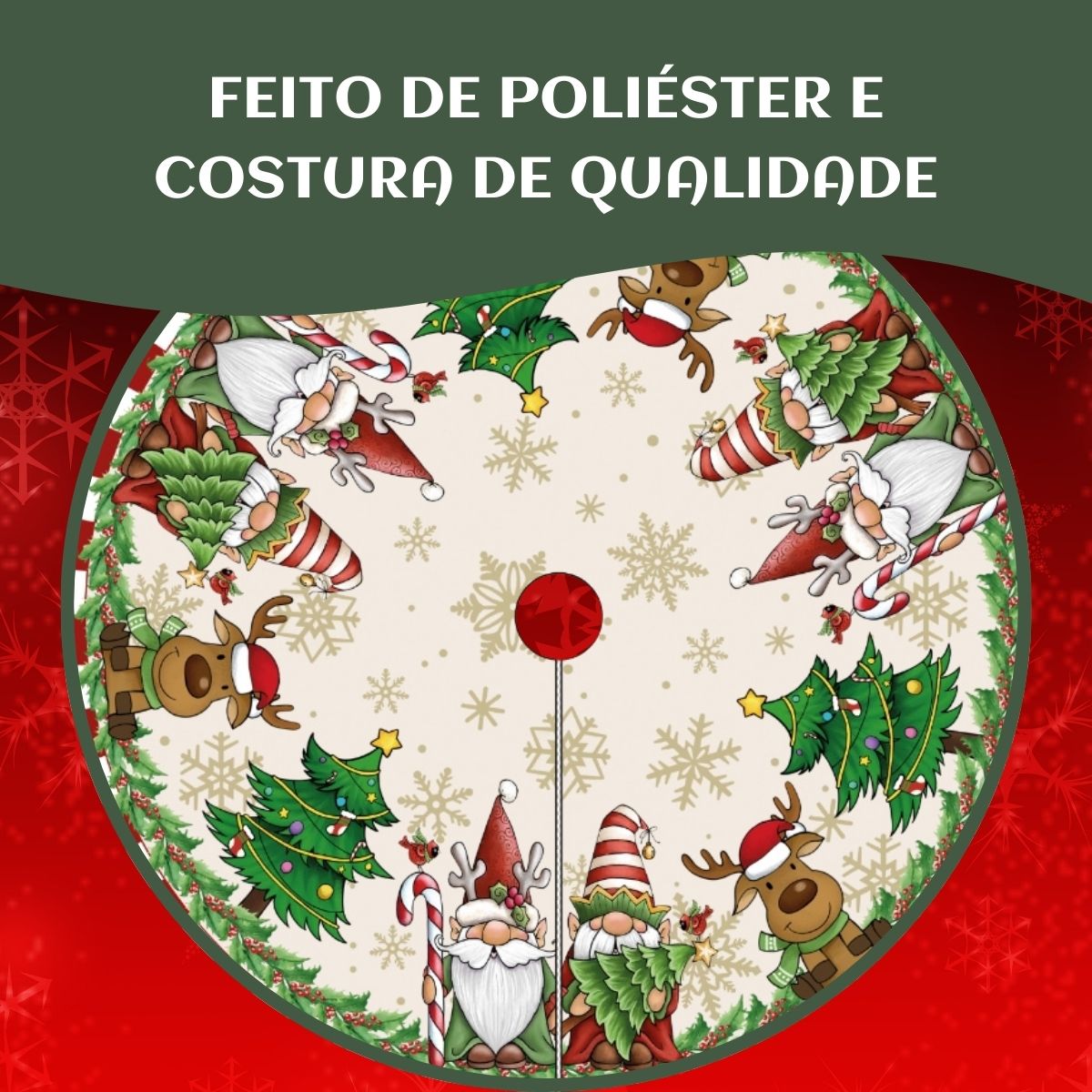 Saia Tapete Base Árvore De Natal Decoração Enfeite Natalino