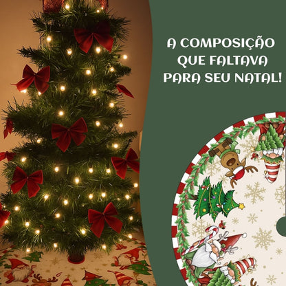 Saia Tapete Base Árvore De Natal Decoração Enfeite Natalino