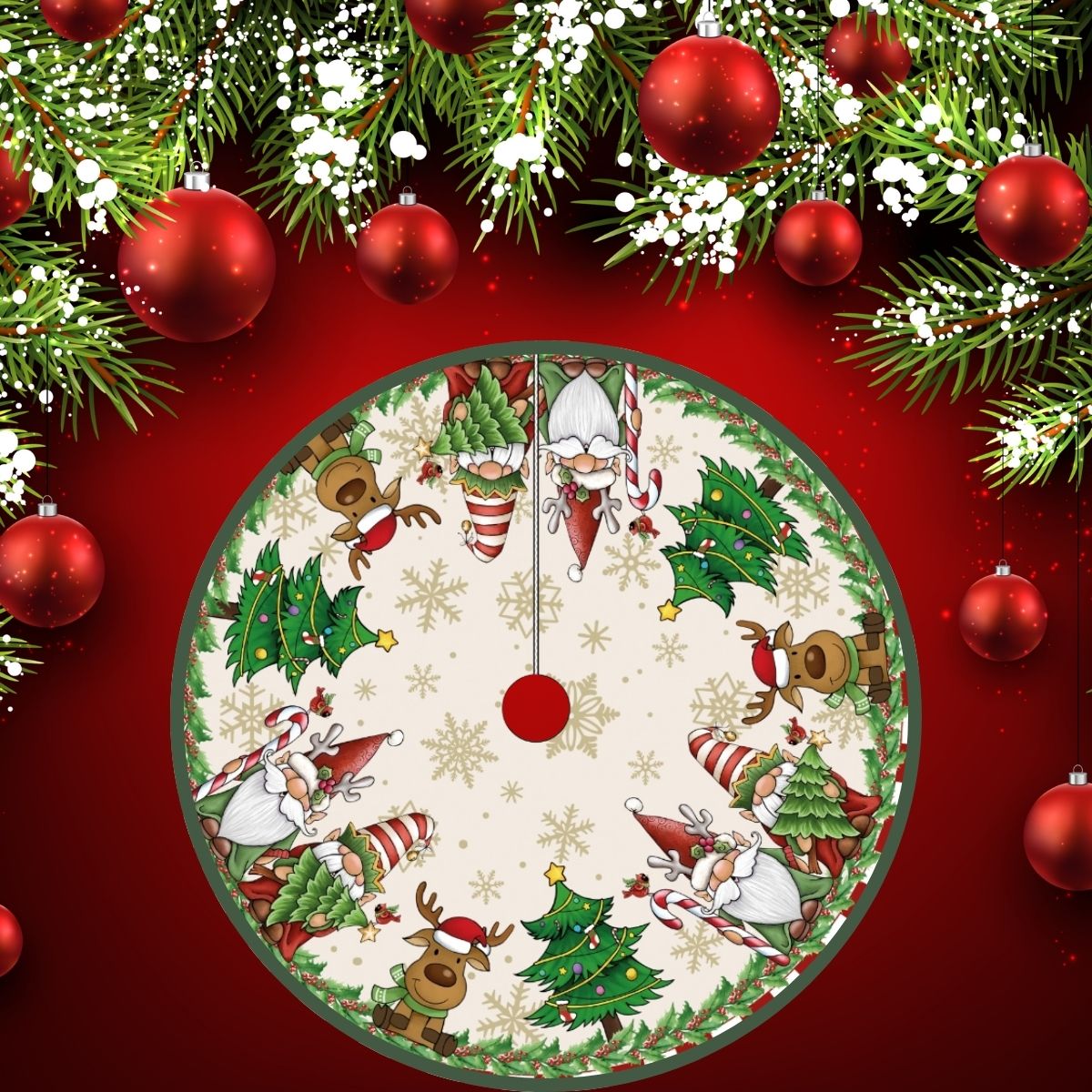 Saia Tapete Base Árvore De Natal Decoração Enfeite Natalino